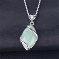 Nimara Ritual Marquise Pattern Natural Crystal Stone Charm Necklace Pendant