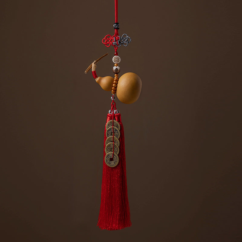 Nimara Ritual Feng Shui Coins Gourd Chinese Knot Lucky Coins Five Emperor Money Wealth Tassels Decoration