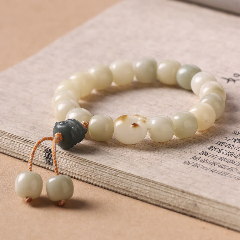 Nimara Ritual Lucky Cat Bodhi Seed Cat Paw Peace Bracelet