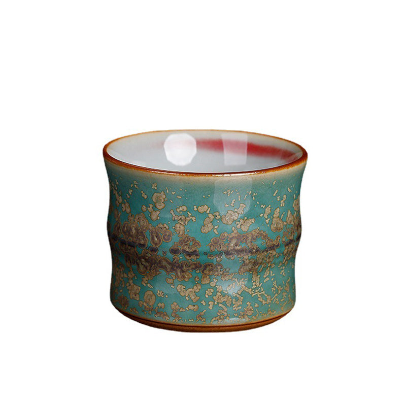 Nimara Ritual Kiln Change Ceramic Bamboo Design Teacup Kung Fu Tea Cup