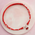 Nimara Ritual Love Heart Infinity Symbol Braided String Anklet