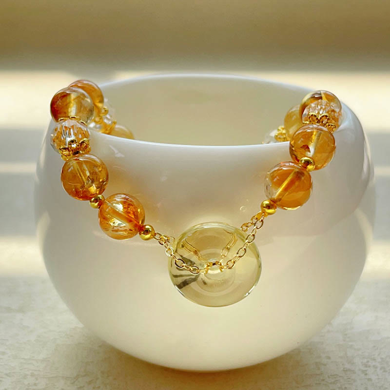 Nimara Ritual Peace Buckle Citrine Crystal Prosperity Bracelet