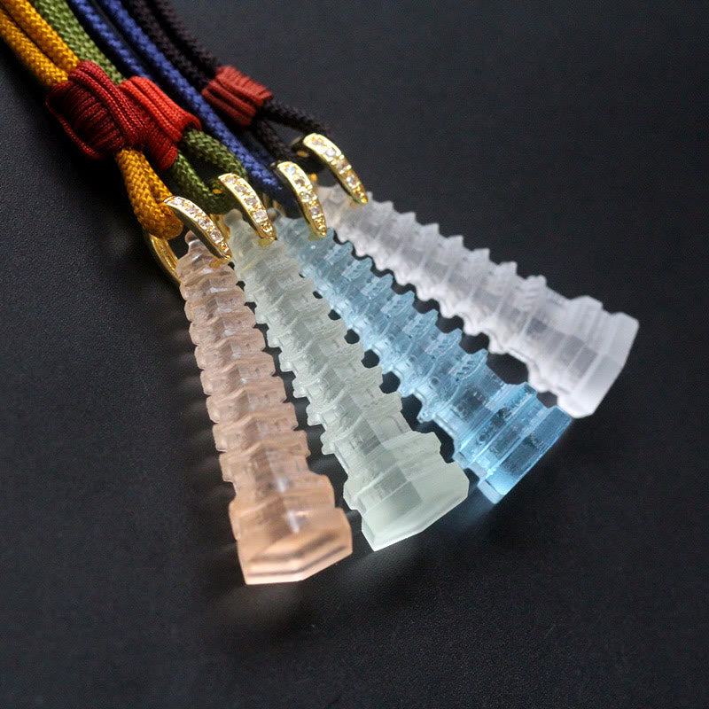 Nimara Ritual Liuli Ancient Pagoda Wisdom Necklace