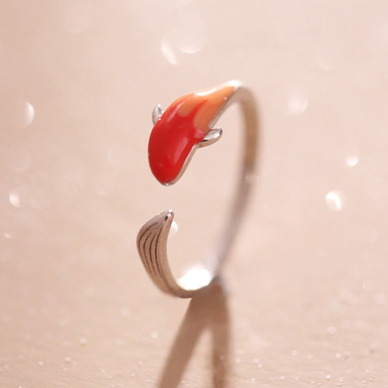 Nimara Ritual Koi Fish Copper Balance Luck Adjustable Ring