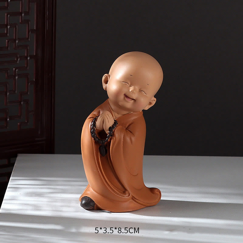 Nimara Ritual Small Mini Meditation Praying Monk Serenity Resin Home Decoration