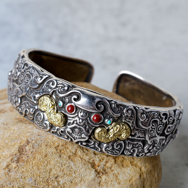 Nimara Ritual FengShui Engraving PiXiu Blessing Bracelet Bangle