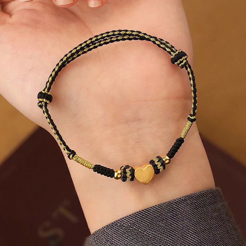 Nimara Ritual Tibet Handmade Love Heart King Kong Knot Luck Braided Bracelet