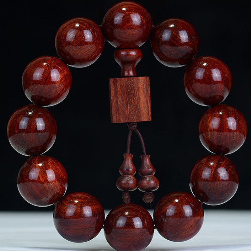 Nimara Ritual Tibetan Small Leaf Red Sandalwood Relaxation Bracelet