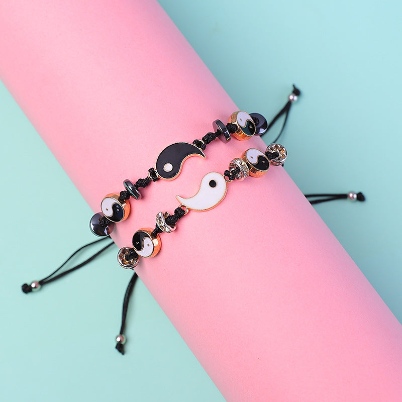 Nimara Ritual 2pcs Yin Yang Hematite Couple Bracelet