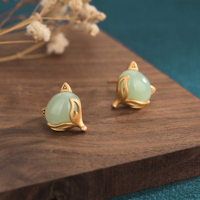 Nimara Ritual FengShui Jade Luck Earrings