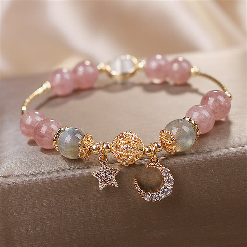 The Healing Positive Strawberry Quartz Bracelet