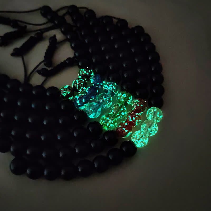 Nimara Ritual Black Obsidian Luminous Glowstone Strength Bracelet