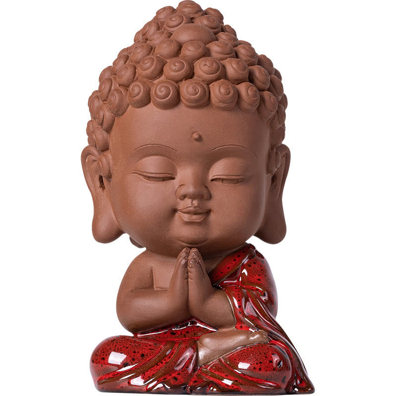 Nimara Ritual Mini Gautama Buddha Sakyamuni Kwan Yin Avalokitesvara Ksitigarbha Serenity Ceramic Desk Decoration