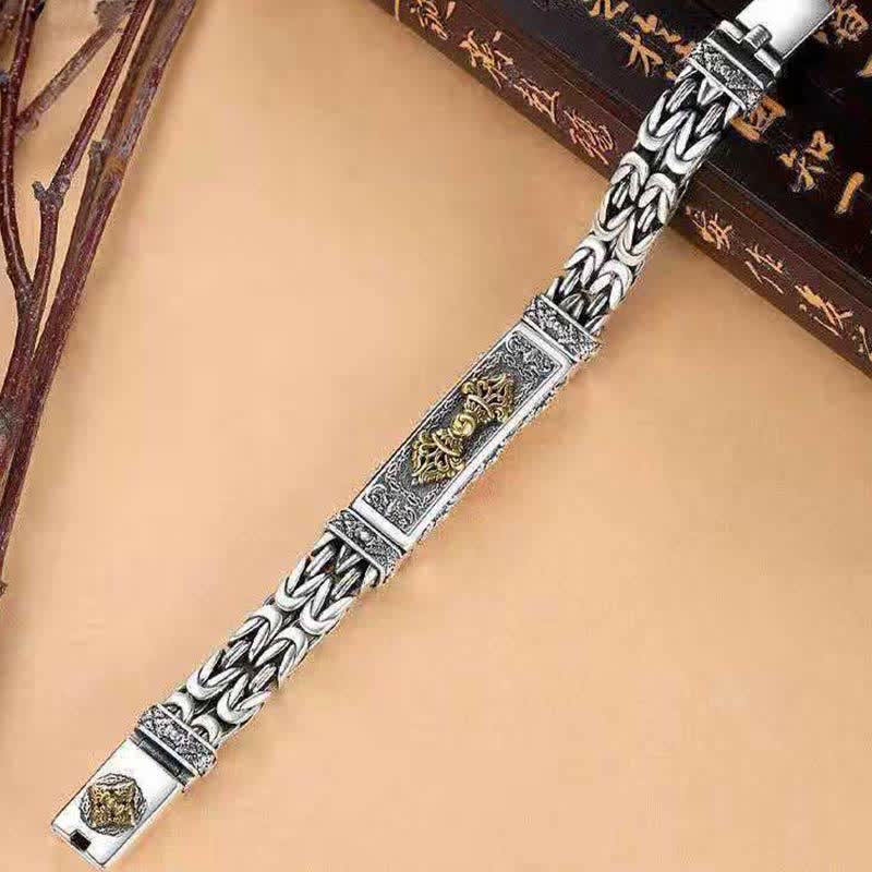 Nimara Ritual Vajra Dorje Twisted Braided Pattern Copper Balance Bracelet