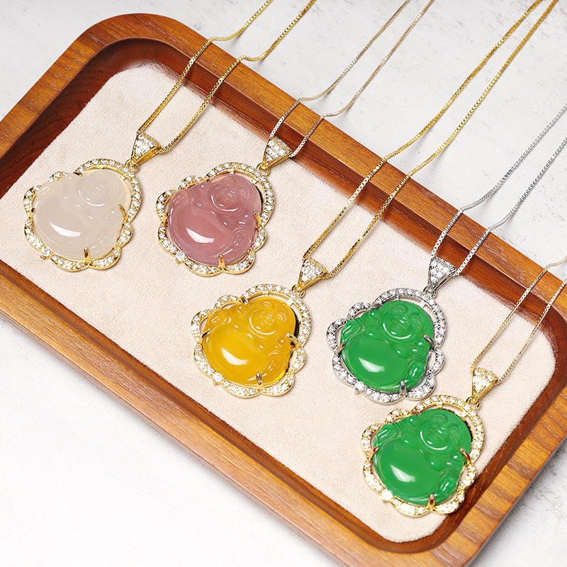 Nimara Ritual Good Luck Laughing Buddha Necklace