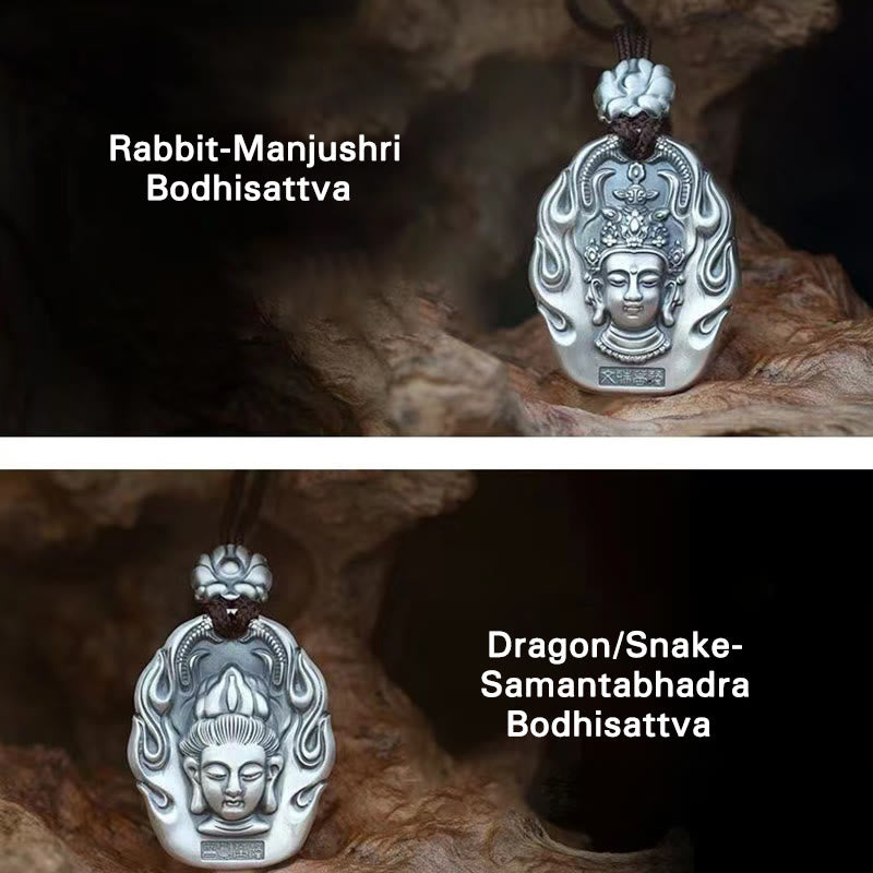 Nimara Ritual Chinese Zodiac Natal Buddha Om Mani Padme Hum Lotus Compassion Necklace Pendant