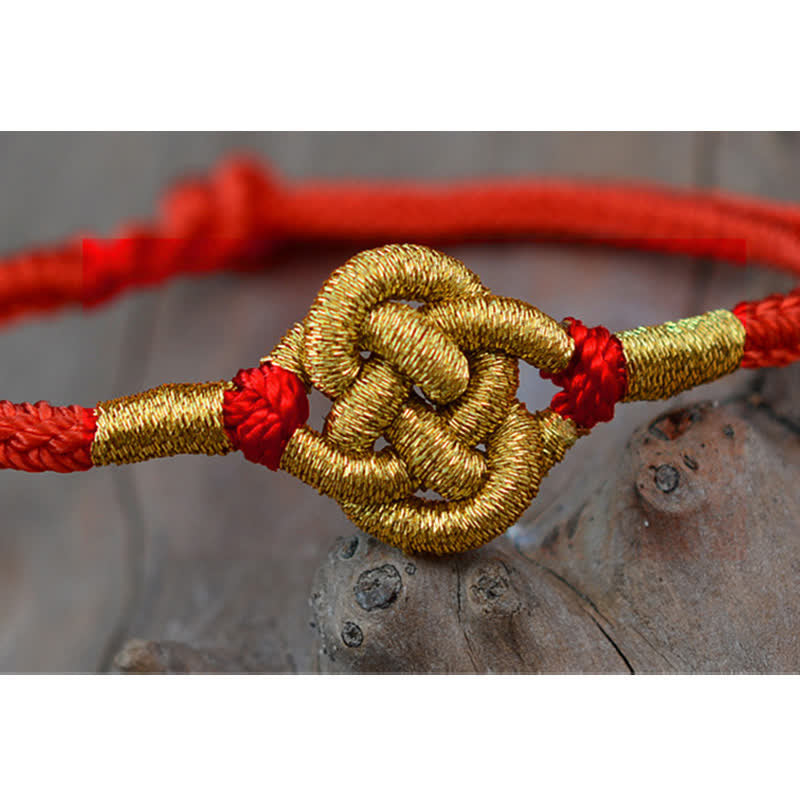 Nimara Ritual Handmade Simple Design Chinese Knotting Luck Strength Braid String Bracelet