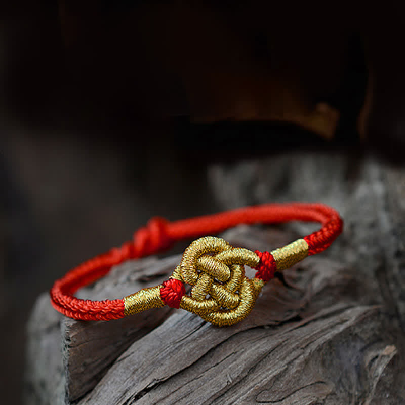 Nimara Ritual Handmade Simple Design Chinese Knotting Luck Strength Braid String Bracelet