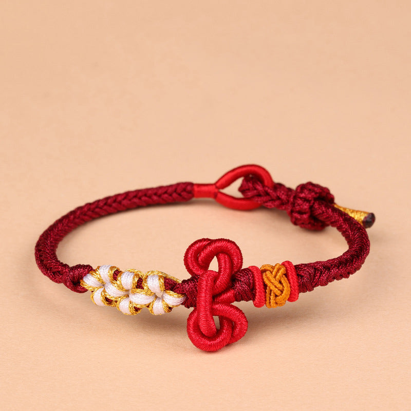 Nimara Ritual Handmade Wenchang Knot Luck Strength Braided Rope Bracelet
