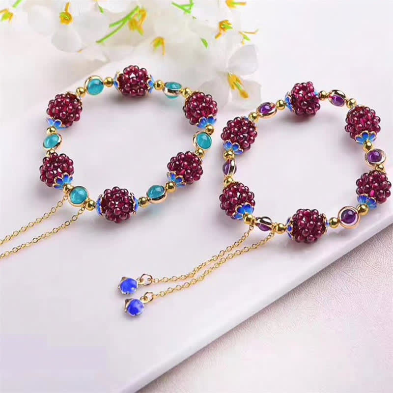Nimara Ritual Tibetan Garnet Calm Bracelet