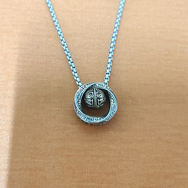 Cleanse The Aura Mobius Lucky Bead Copper Wealth Necklace Pendant