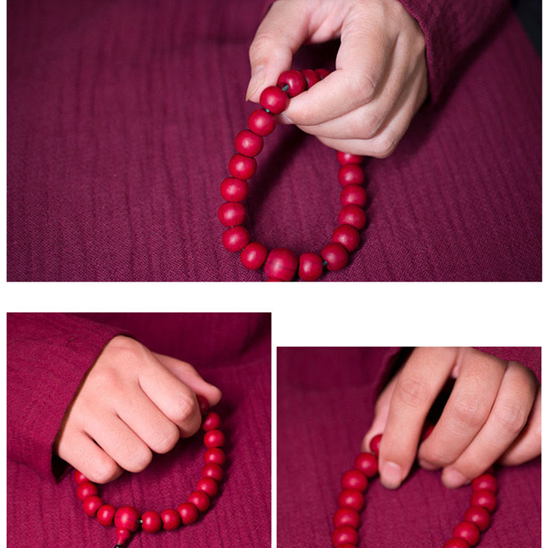 Nimara Ritual Abelia Biflora Wood Warding Off Evil Spirits Wrist Mala