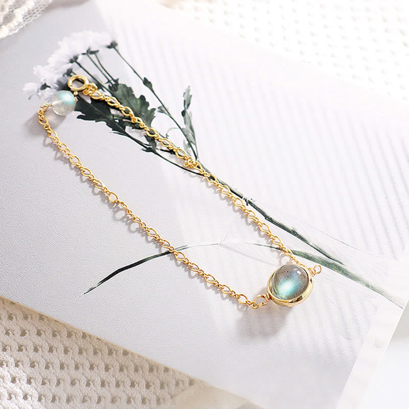 Nimara Ritual 14k Gold Plated Natural Moonstone Healing Love Bracelet