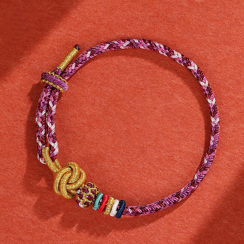 Nimara Ritual Handmade Dunhuang Colorful Rope Protection Braid String Bracelet