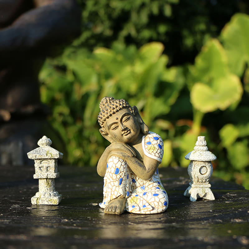 Nimara Ritual Meditating Zen Buddha Serenity Resin Statue Figurine Home Decoration