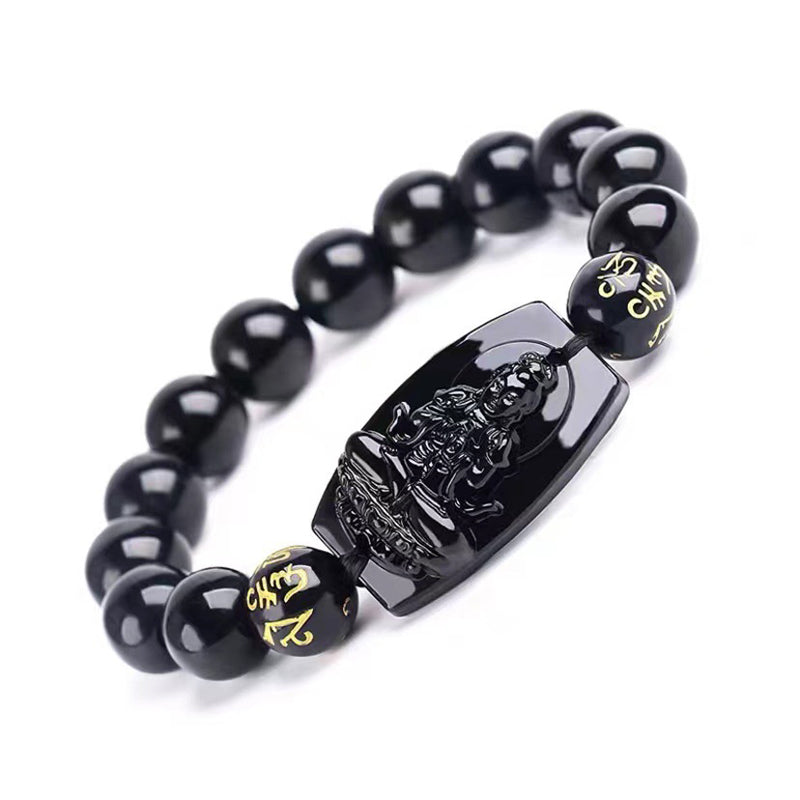 Nimara Ritual Chinese Zodiac Obsidian Protection Bracelet