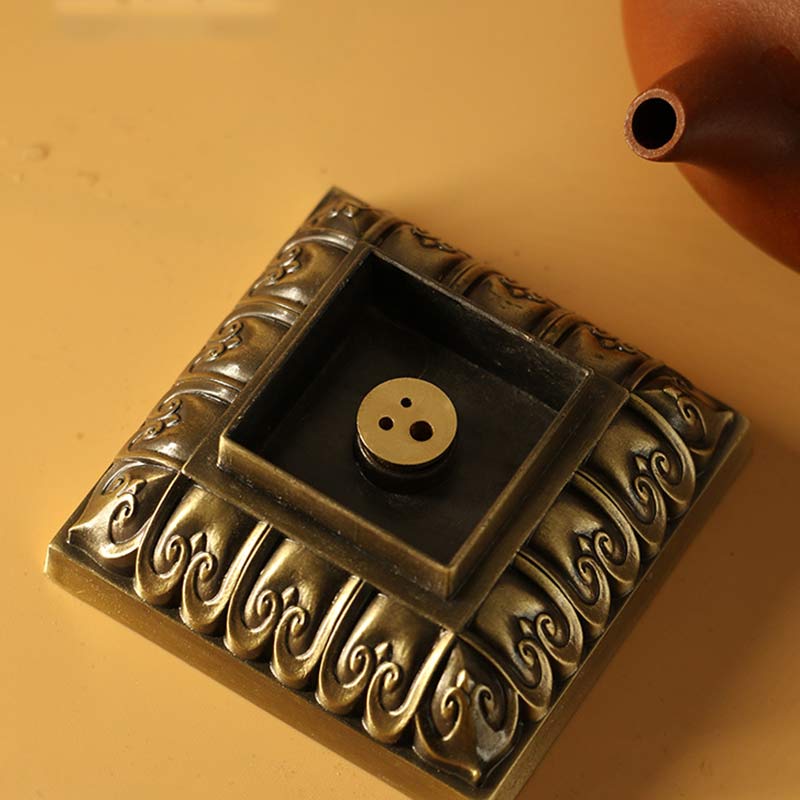 Nimara Ritual Heart Sutra Alloy Incense Holder Healing Home Decoration Incense Burner