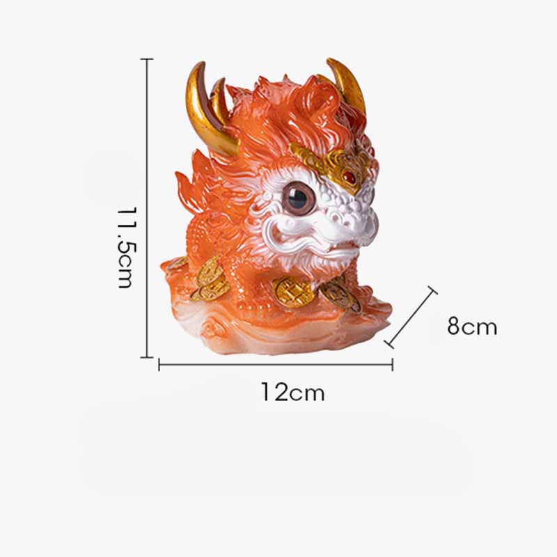 Nimara Ritual Color Changing Small Kirin Resin Tea Pet Home Figurine Decoration