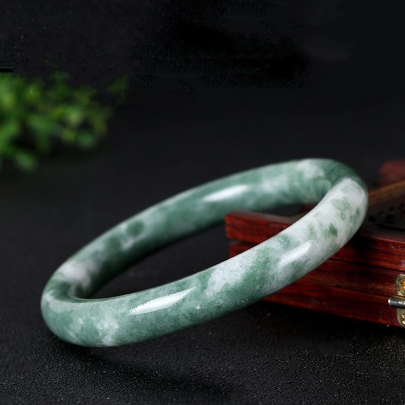 Nimara Ritual Natural Jade Luck Abundance Bangle Bracelet
