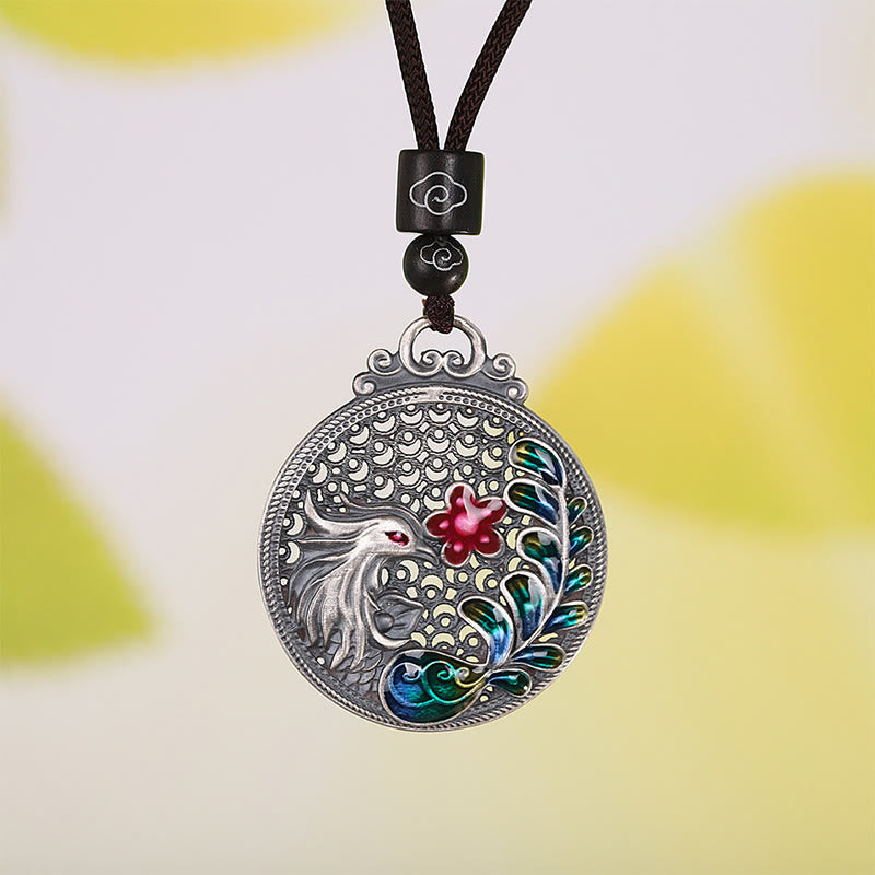 Nimara Ritual 990 Sterling Silver Phoenix Luck Protection Necklace Pendant