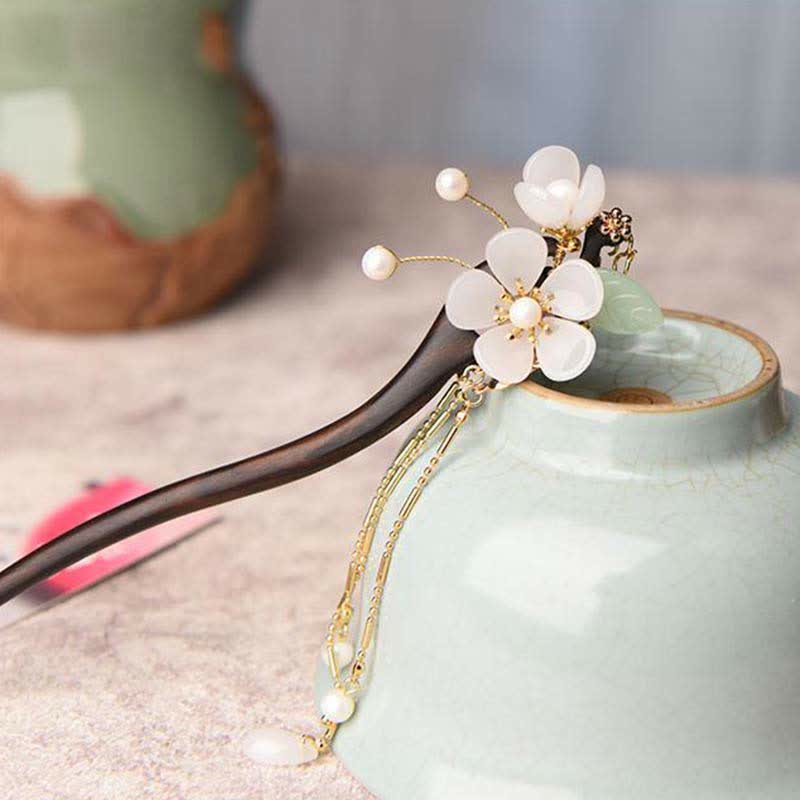 Nimara Ritual Ebony Flower Protection Blessing Hairpin Decorations