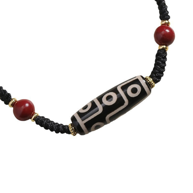 Nimara Ritual Handcrafted Tibetan Nine-eye Dzi Bead Protection Bracelet