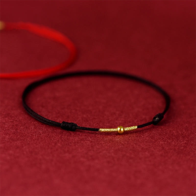 Provide Support Golden Bead Protection Braided Rope Bracelet Anklet