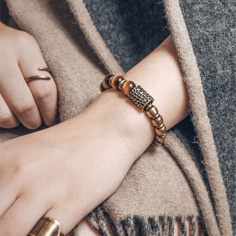 Nimara Ritual Tiger Eye Stone Copper Protection Bracelet