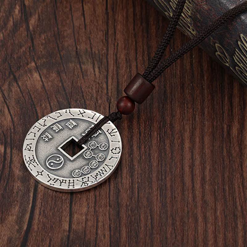 Nimara Ritual Bagua Yin Yang Copper Coin Star Balance Energy Necklace Pendant