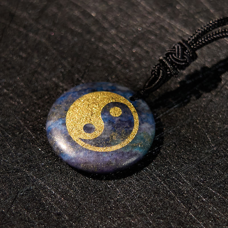 Nimara Ritual Various Crystal Amethyst Tiger Eye Green Aventurine Yin Yang Spiritual Necklace Pendant