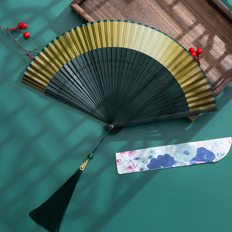 Nimara Ritual Gradient Handheld Bamboo Folding Fan