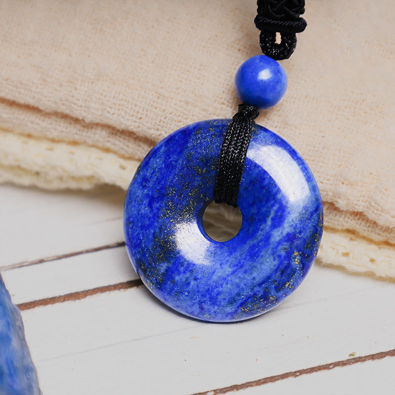 Nimara Ritual Lucky Coin Pendant Healing Crystal Gemstone Necklace