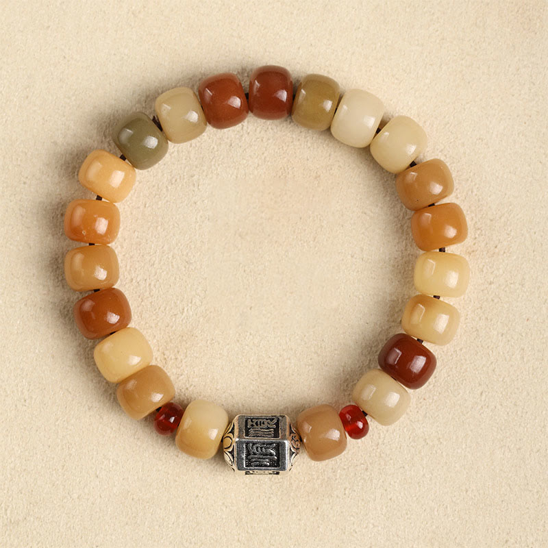 Nimara Ritual Natural Bodhi Seed The Lord of the Corpse Forest Om Mani Padme Hum Wisdom Bracelet