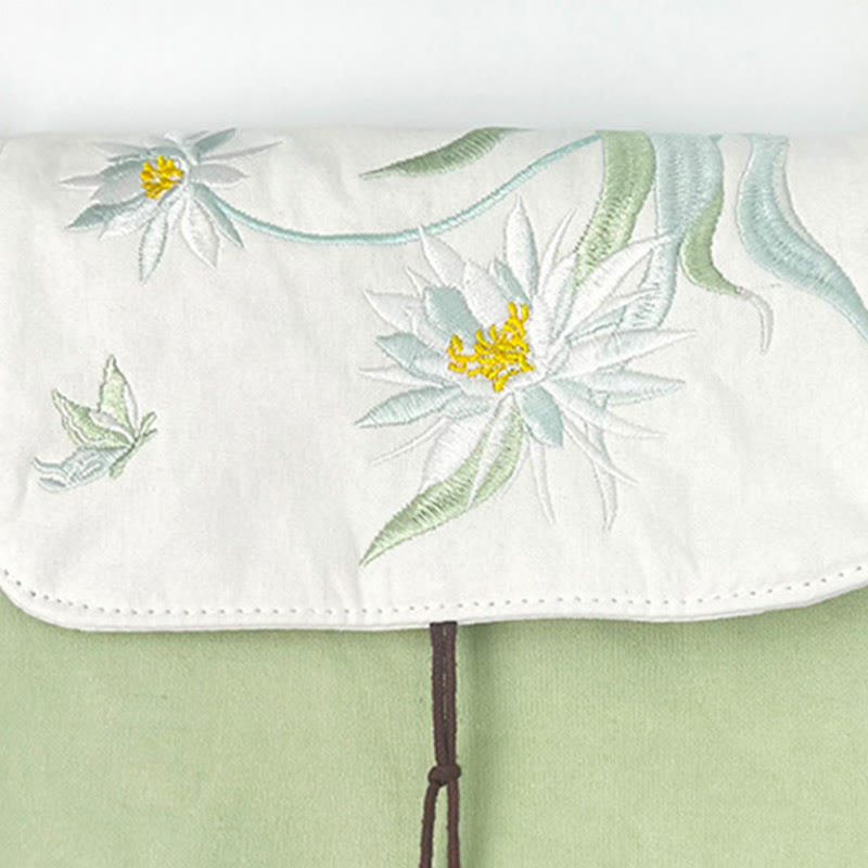 Nimara Ritual Embroidered Camellia Epiphyllum Gardenia Sakura Flowers Crossbody Bag Shoulder Bag Cellphone Bag