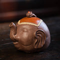 Nimara Ritual Cute Elephant Auspicious Clouds Purple Clay Ceramic Teapot