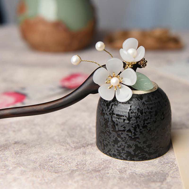 Nimara Ritual Ebony Flower Protection Blessing Hairpin Decorations