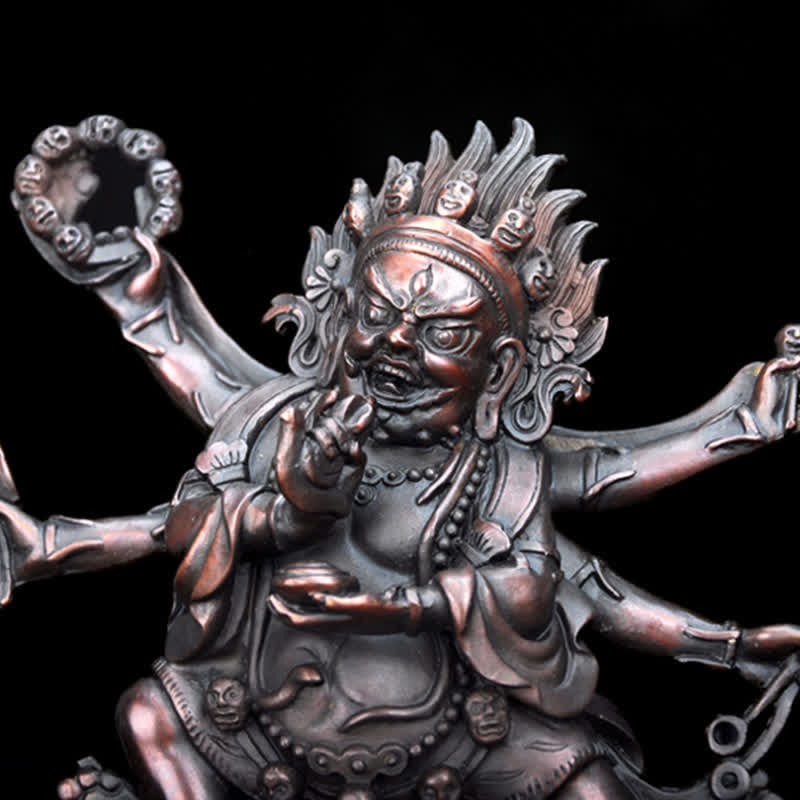 Nimara Ritual Tibet Mahakala Bodhisattva Figurine Compassion Copper Statue Decoration