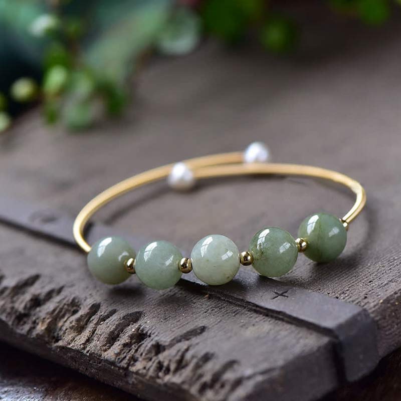 Nimara Ritual Jade Abundance Luck Blessing Bracelet Bangle