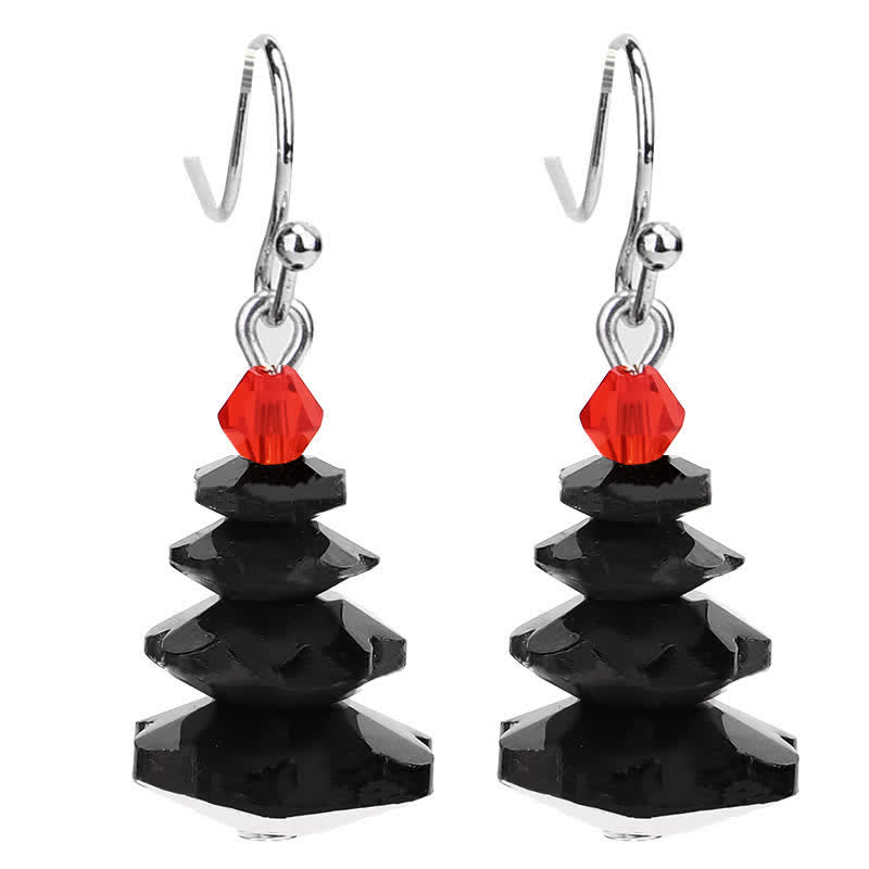 Nimara Ritual Various Crystals Christmas Tree Amethyst Peace Healing Drop Earrings