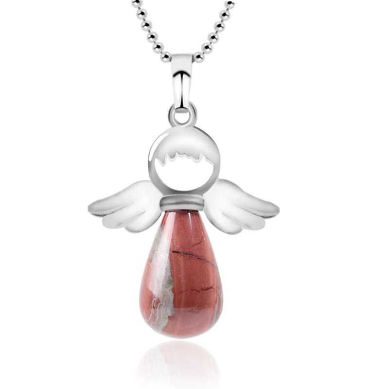 Nimara Ritual Little Angel Wings Natural Crystal Luck Necklace Pendant
